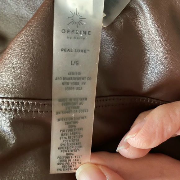 Aerie - OFFLINE Real Luxe Faux Leather Legging - Size L Short - Picture 7 of 8